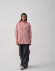 qooq çizgili gömlek kırmızı