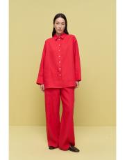 lin keten gömlek kırmızı 2