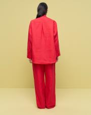 lin keten gömlek kırmızı 3