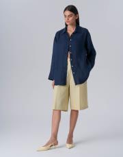 lin keten gömlek lacivert