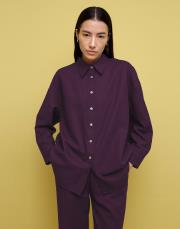 lin keten gömlek mürdüm