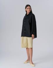 lin keten gömlek siyah