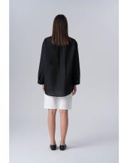 lin keten gömlek siyah parlak 3