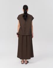 arid keten bluz kahverengi 2