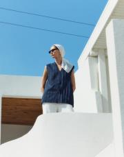 serpent keten yelek lacivert 2