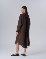 min keten gömlek kahverengi 3