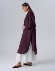 min keten gömlek mürdüm 2