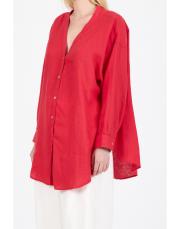 elba keten gömlek kırmızı 2