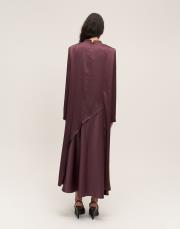 asimetrik saten bluz bordo 4