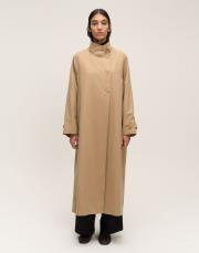 straight pamuk trenç bej