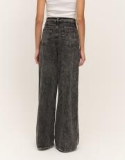 yıkamalı denim pantolon füme 4