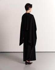 şallı üst ve kapamalı pantolon takımı siyah 2