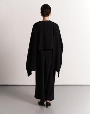 şallı üst ve kapamalı pantolon takımı siyah 4