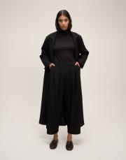 pileli pantolon siyah