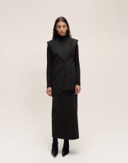 asimetrik yelek siyah