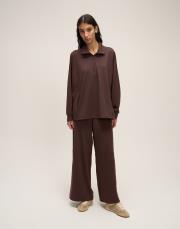 nakışlı sweat kahve