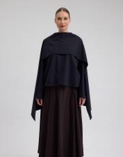 çift atkılı kaşe bluz füme