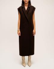 uzun kaşe yelek kahve