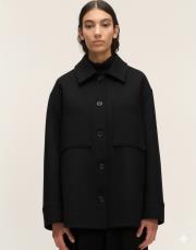 cepli kaşe ceket siyah