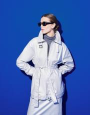 qooq metalik ceket gri