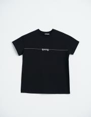 qooq baskılı tshirt siyah