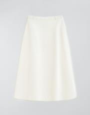 qooq gabardin etek beyaz